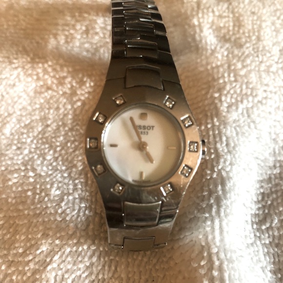 Ladies Tissot Stainless Steel Watch with Diamonds - Picture 1 of 5